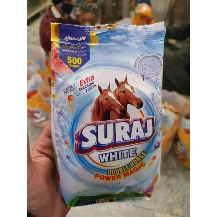 Suraj White Detergent Powder - 500g Economy Pack