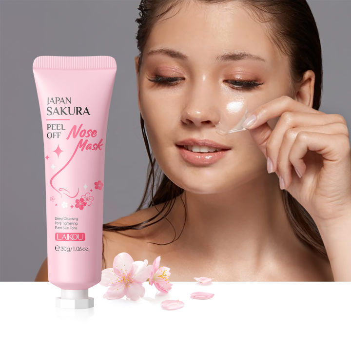 LAIKOU Sakura Peeling Off Nose Mask Tightening Pores Deep Cleansing Blackhead Removal 30g