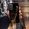 Casing huawei nova 9 se huawei nova9 se Phone Case softcase Shockproof with Bracelet for girl Silicone new design. 