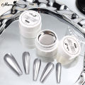 Monja 5ml Nail Art Liner Gel Metallic Silver Mirror Glitter Gel Paint For Hook Line, Diy, For Manicure, Gel Drawing,Gel Nail Liner With Brush Head,Semi Permanent Drawing Painting Line Gel Soak Off UV LED Varnish DIY Manicure Tools. 