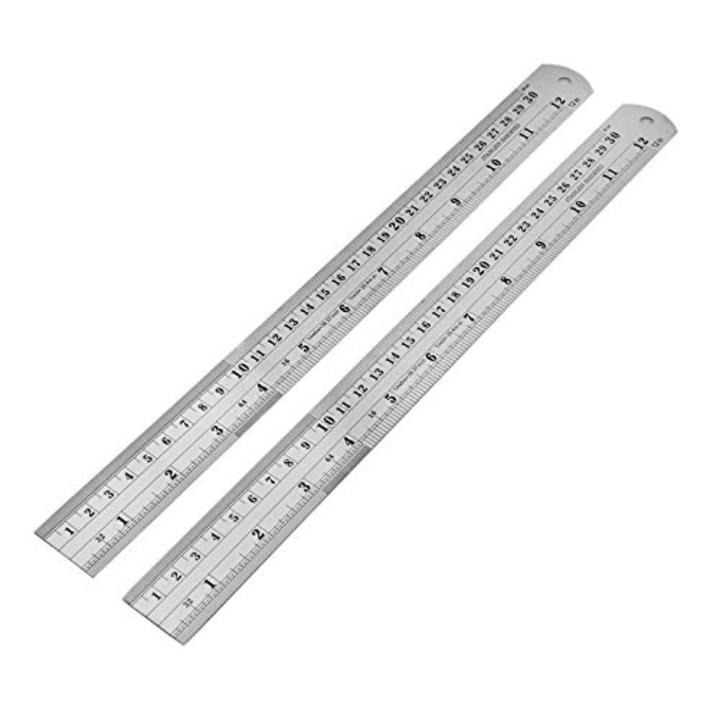 Scale Steel (Ruller) (12-inch long) (9mm Thick) (AA-Quality) Pack Of 2 Pcs