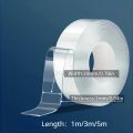 Reusable & Washable Nano Double-Sided Tape - Transparent, Versatile Adhesive Washi Tape for Home, Kitchen, Bathroom, Office & Car Use. 
