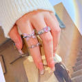 Temperament Rings New Fashion Rings Sweet Style Rings Crystal Rings Fashion Rings For Women Pink Rings. 