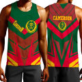 Africa Cameroon Flag Map 3D Print Tank Top For Men Clothes National Emblem Lion Vest Dashiki Paisley Waistcoat Sport Jersey Tops. 