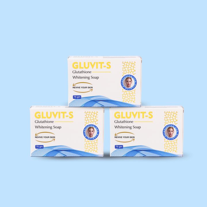 Gluvit-S%20Gluta-thione%20Soap%2075gm%20(Pack%20of%203)%20-%20For%20Men%20&%20Women%20-%20For%20Fairness%20&%20Glowing%20Skin%20-%20Fades%20Dark%20Spots,%20Controls%20Oil%20&%20Reduces%20Wrinkles%20with%20Jojoba%20Oil%20-%20For%20Face%20&%20Body%20-%20Image%202