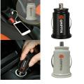 Mini Car  Dual 2 Port USB Charger Adapter  Black and white 12V Power 2.1/3.1A USB car charger for mobile phone. 