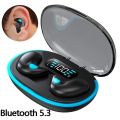 TWS Wireless Bluetooth Headset with Microphone Ultra Thin Non-in -ear Wireless Earbuds Noise Cancelling Bluetooth Earphones Handfree Calling Driving Headphones with LED Display Charger Box. 