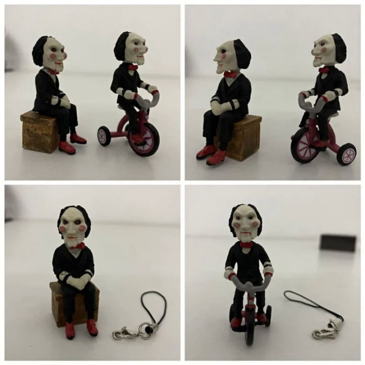 Horror Saw Billy Mini Figure Keychain Movie Pendant Toy Doll Model Halloween Toy Present For Kids 5cm Backpack Pendant