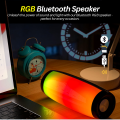 Rechargeable Bluetooth Speaker Colorful Flame RGB Lights - Wireless Mini Speaker Bluetooth Woofer - Portable Speaker With Big Sound - High Bass Woofer For Home , Mobile , PC, Computer & Laptop - Support SD Card , USB , FM Radio. 