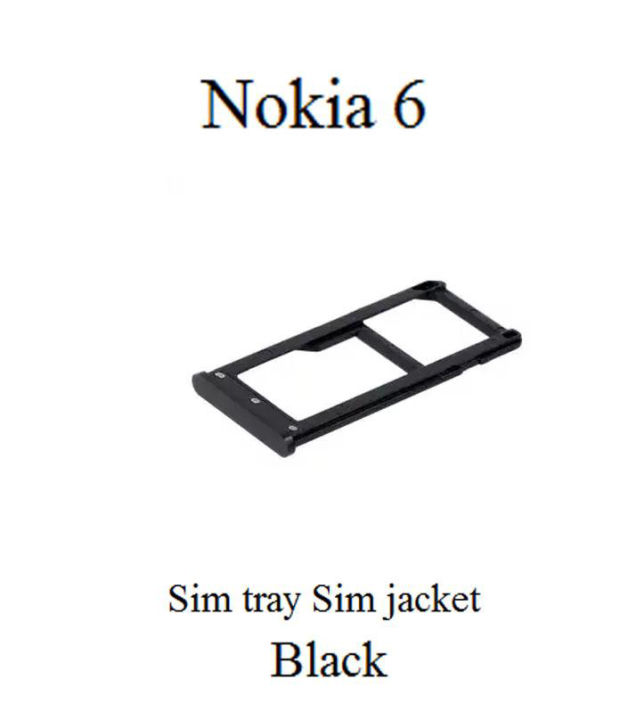 Nokia 6 Black SIM Tray Sim Jacket Sim Slot Sim Door For Nokia 6 - Black