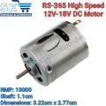 RS-365 DC 12V-18V 10500RPM High Speed Large Torque Mini Motor. 