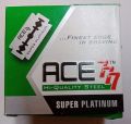 ACE Super Platinium Steel Blade (30 Blades) - (Silver Blades) - Best Double Edge Shaving Blades |   Ustra Blades | Replaceble Blade | Replacement Blades | Barber Salon Disposible Hygiene Blades | Unwanted   Hair Removal | Hygienic Private Parts | Tweezers. 