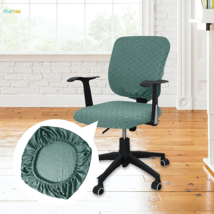 Elastic%20Computer%20Chair%20Slipcovers%20,Stretchable%20Rotating%20Chair%20Seat%20Covers,%20Green%20-%20Image%206