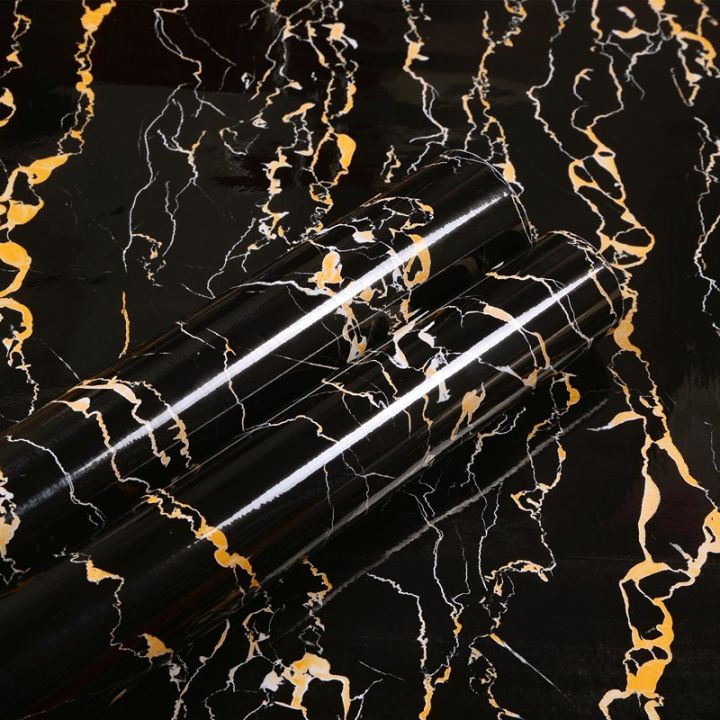 60x200cm Wall Paper Waterproof Heat Resistant Self Adhesive Anti Oil Kitchen Wallpaper Marble Sheet for Kitchen