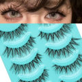 【hot】 5 Pairs Individual Lashes Wispy Women Makeup Eyelash Extension Natural False Eyelashes Japanese False Eyelashes Cosplay Cilia. 