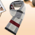 Mens Plaid Scarf Soft Elegant Male Plaid Scarves. 