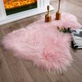 Faux Sheepskin Rug Fur Soft Shaggy Hairy Pink Floor Door Mat Home Decor Rug 2ft X 3ft - Quick Shipping. 