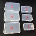Clear PP Box Long Square Plastic Packing Empty Box Parts Mobile Phone Repair Box Tool Mini Small Storage Box. 