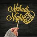 Mehndi Night Cake Topper For Party Celebration, Anniversary, Engagement & Wedding Toppers, Cake Decoration. 