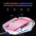 7-Button Mechanical Metal Macro Definition Mouse USB Luminous Mouse RGB Gaming Ergonomic Mouse. 