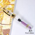 Colorful Wing Sung 3008 Piston Transparent Wingsung Fountain Pen Golden EF/F Nib. 