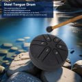 Mini Steel Drum 6 Note Compact Handpan Drum A Tune for Reduce Stress. 