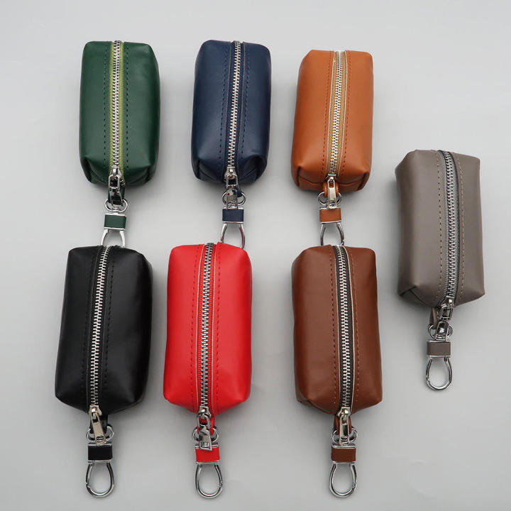 Zipper%20Key%20Holder%20Stylish%20Leather%20Soft%20Key%20Pouch%20Mini%20Large-Capacity%20Keychain%20Wallet%20For%20Men%20Women%20Travel%20Use%20-%20Image%203