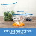Reusable Plastic Zip Lock Freezer Bags Pack of 15 Medium Size 8.5 x 11 Inches BPA Free Food Storage. 