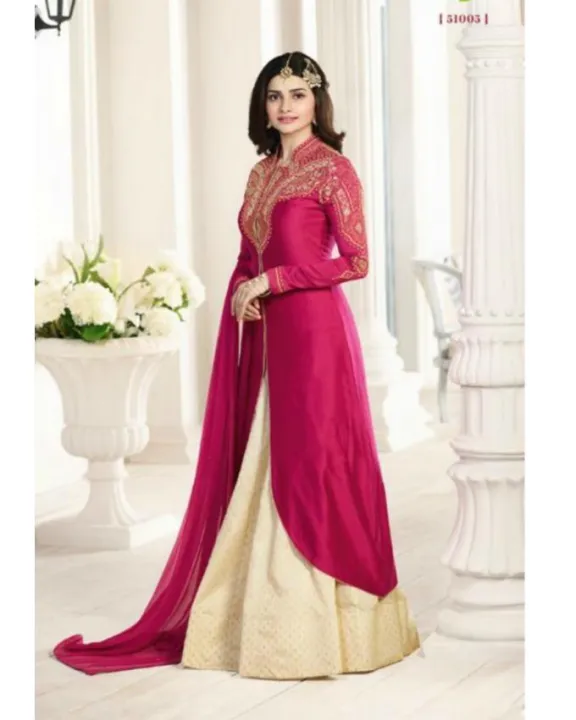 Shocking%20Pink%20Georgette%20Embroidered%20Semi-Stitched%20Lengha%20Suit%20For%20Women%20-%203%20Pcs%20Parachi-51005%20-%20Image%203