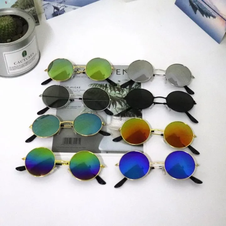 Metal%20Black%20Round%20Kids%20Sunglasses%20Brand%20little%20girl/boy%20Baby%20Child%20Glasses%20goggles%20oculos%20UV400%20Small%20face%20Suit%20For%202~6%20age%20-%20Image%204