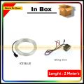 Ice Blue Led Neon Light Strip For Car Dashboard Gaps (2 Meters / 6.5 Feet's) Ambient Lights (EL Wire). 