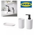 IKEA STORAVAN Polypropylene Plastic 3-piece Bathroom Sets (Soap Dispenser, Toothbrush Holder & Soap Dish) (White). 
