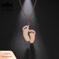 Carat Pendant Necklace Lovely Exquisite Bright Luster Feet Necklace. 