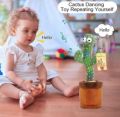 Rechargeable Talking Dancing Cactus With 120 multi song Voice Repeat Speaking Toy Plant Dancing Toys for Kids. 
