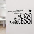 WallsArt TEAMWORK SUCCESS Vinyl Quotes Wall Sticker for Office, Motivational Quote Decal for Workspaces. 