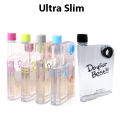 Sports &Outdoors Plastic Notebook Water Bottle Capacity-450 ML Water Bottle For Girls Ultra Slim - Multicolor - 1 Pc. 