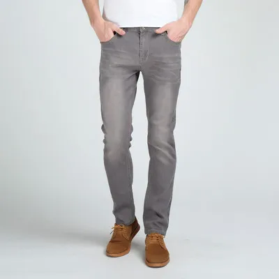 New%20%20Men's%20Slim%20Fashion%20Jeans%20High%20Quality%20Male%20Elastic%20Gray%20-%20Image%203