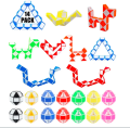 Snake puzzle snake Cube Pieces 24 Blocks Magic Cubes Mini Plastic Twist Puzzle Toy. 