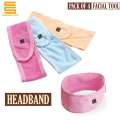 Pack of 4 Facial Tool, 1 Facial Hair Band 1 Facial Mixing Brush 2 Sponge Puff, Facial Mask Brush, Wash Cleansing Sponge Puff Pad Makeup Remover Puff, Facial Headband, 4 Pcs Kit for Easy Application and Makeup Removal By Careland Store. 