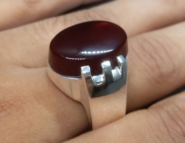 Mens%20Yemeni%20Deep%20Brown%20Aqeeq%20Ring%20Sterling%20Silver%20925%20Brown%20Onyx%20Ring%20Brown%20Carnelian%20Ring%20Hakik%20Ring%20Shifat%20al%20Abad%20Aqiq%20Ring%20Agate%20Ring%20Chandi%20Ring%20Yemeni%20Akik%20Ring%20Original%20Gemstone%20Ring%20For%20Men%20-%20Image%206