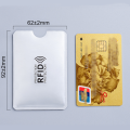 Anti Rfid Wallet Blocking Reader Lock Bank Card Holder Id Bank Card Case Protection Metal Credit Card Holder Aluminium 6*9.3cm. 