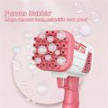 Bubble Machine for Kids, 32 Hole Rocket Boom Bubble Gunn for Toddlers, Bubble Blower with Colorful Lights Birthday Party Favors Gift, Bubble Blaster Summer Outdoor Activity Children's Toys. 