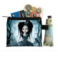 Gothic Girs Print Coin Purse Mini Portable Woman Shopping Coin Bag Skull Cartoon Girl Wallet Key Bag. 