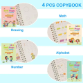 Sank Magic Practice Copybook Set | Reusable Writing Practice Book with Magic Pen and 10 Refills for Kids Aged 1-6 | Montessori Learning Tools for Fine Motor Skills & Handwriting Improvement | Fun and Educational Workbook. 