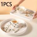 Platter Dining Tableware Breakfast Serving Tray for Meals Cookies Snack Food Round Small. 