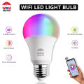 WBM Smart Wifi LED Light Bulb 3-Way Dimmable RGB Remote Control Light Bulb - 9W. 