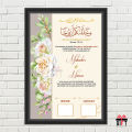 Customize Nikkah Nama Certificate, Nikkah Signature Certificate Frame, Frame for wall, Frame for Room Decoration, Gift, Gift Idea, Best For Gift, Frame​. 