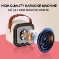 K12 Wireless Mic With Speaker - Single / Double RGB 7 Colour Dancing Light Karaoke Mic With Portable Bluetooth Microphone For Recording With Speaker For Music - 3 in 1 USB / AUX / SD Card Slot Karaoke Handheld Microphone - Black, Blue & Pink Colours. 