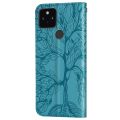 For Google Pixel 5 Life of Tree Embossing Pattern Horizontal Flip Leather Case with Holder & Card Slot & Wallet & Photo Frame & Lanyard. 