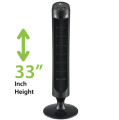 E-LITE ETF-001 – TOWER FAN – 33"INCHES – BLACK - 1 YEAR WARRANTY. 